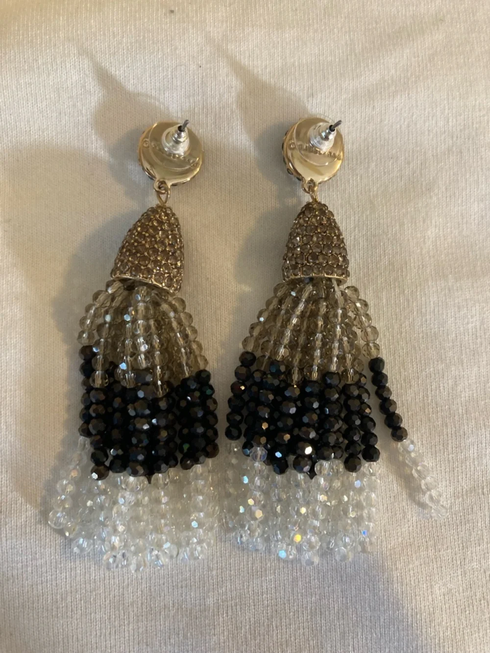 Baublebar Beaded Fringe Statement Chandelier Earrings